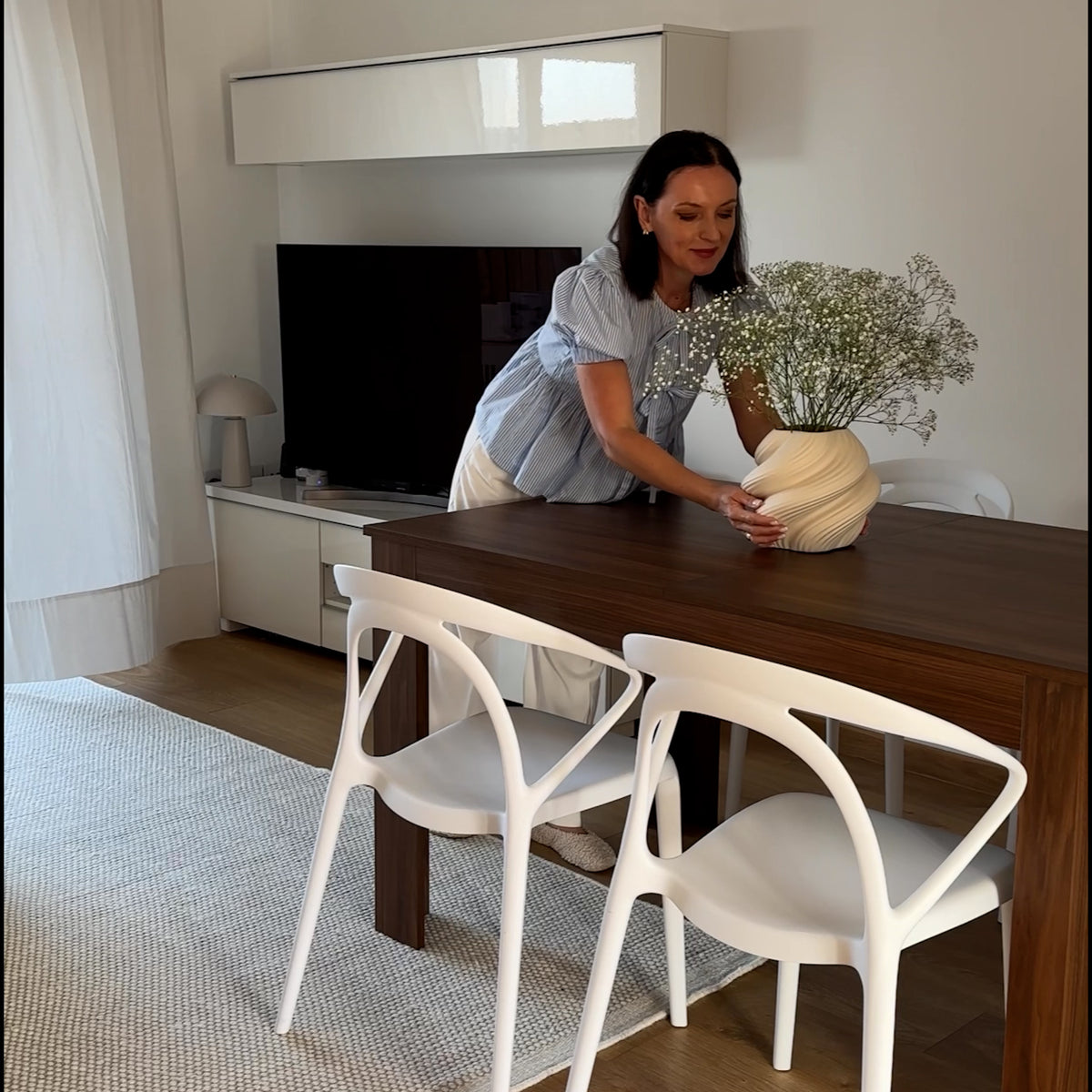 Table extensible Cuisine, Easy, 140(220)x90 cm, Noyer