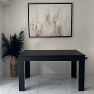 Mesa de cocina extensible Easy, 140(220)x90 cm, color Madera negra