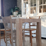 Mesa de cocina extensible First, 120(200)x80 cm, color Encina