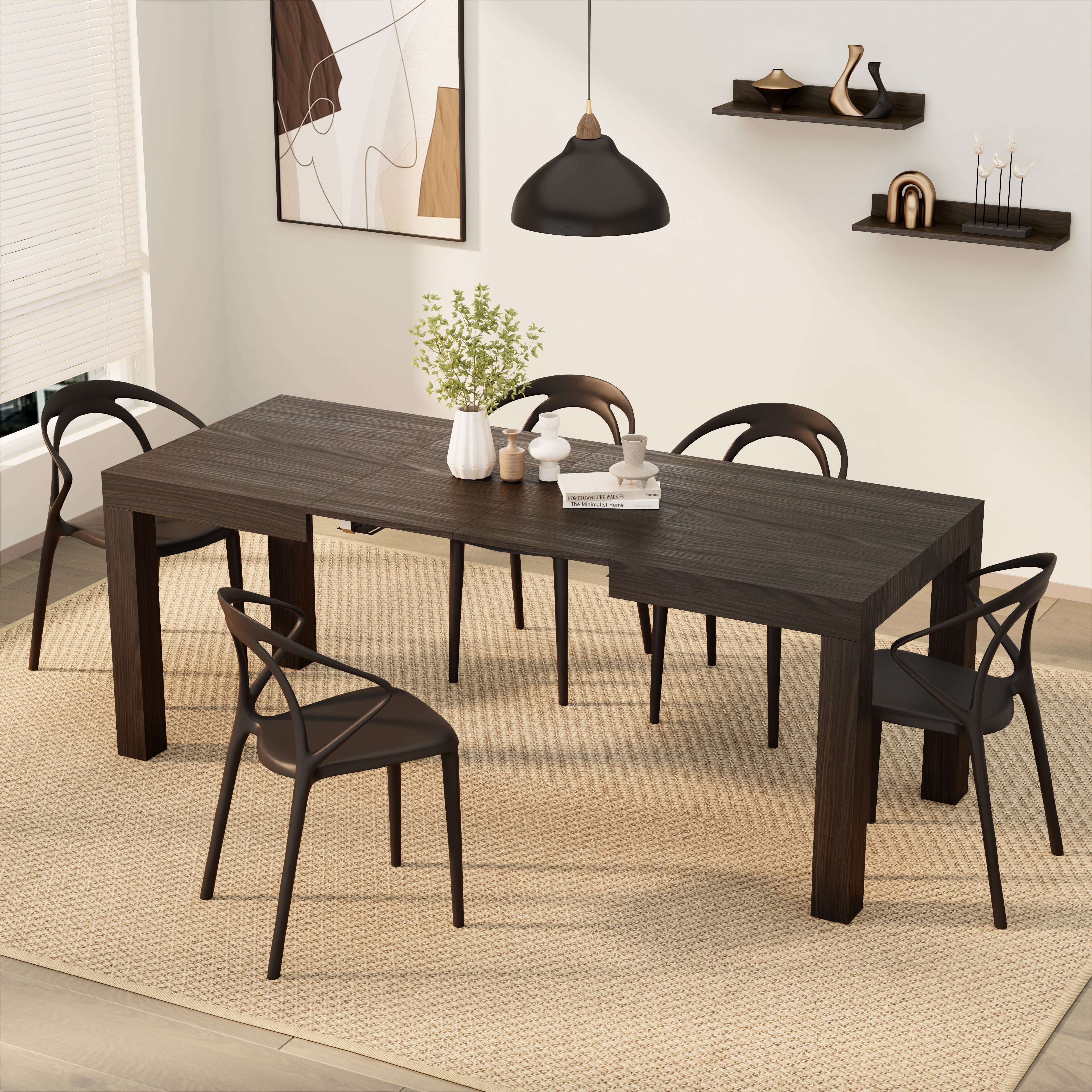 Tavolo Allungabile First, 120(200)x80 cm, Noce Scuro - Immagine principale