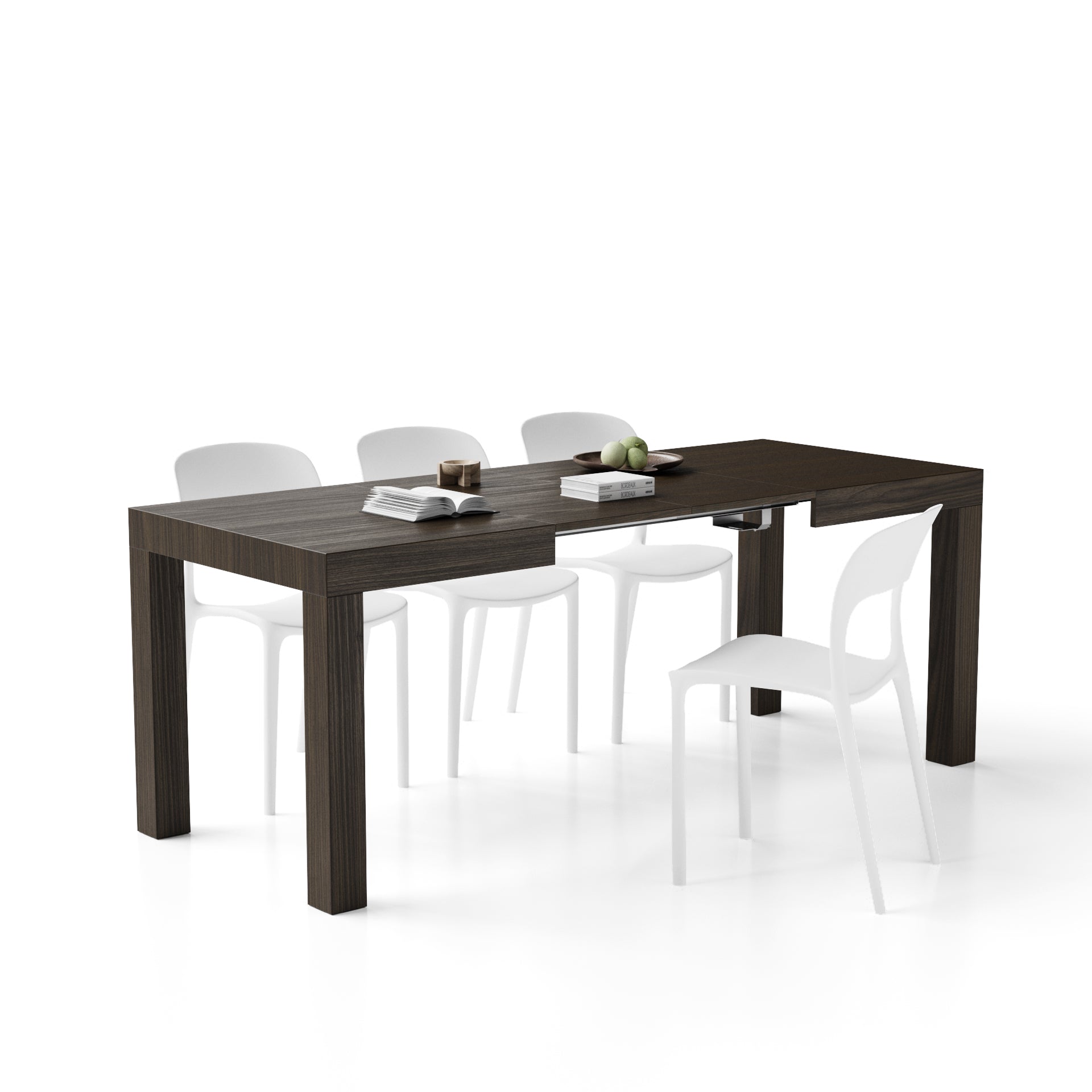 First Extendable Table, 120(200)x80 cm, Dark Walnut - Detail image 3