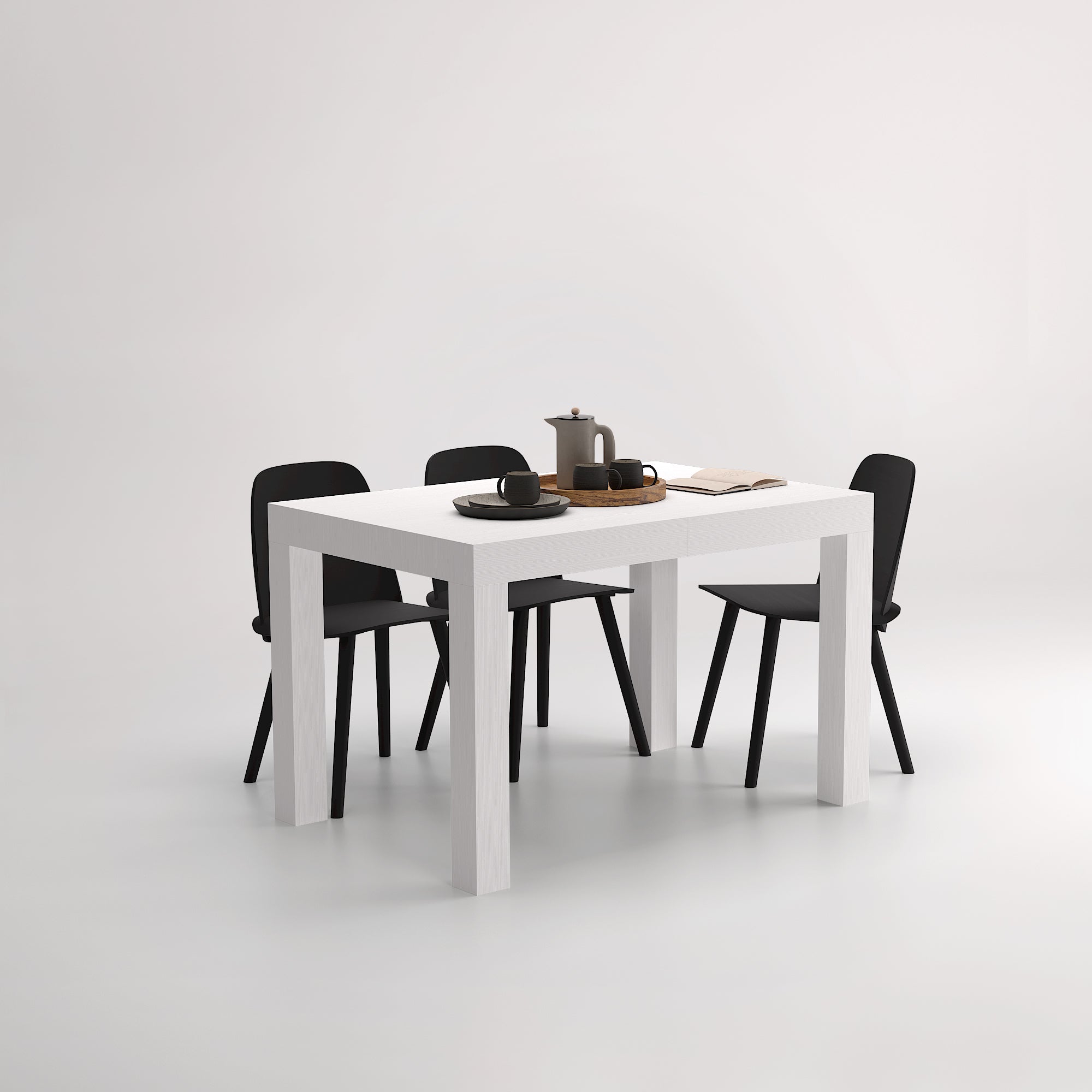 Mesa Extensível First, 120(200)x80 cm, Freixo Branco - Detail image 4