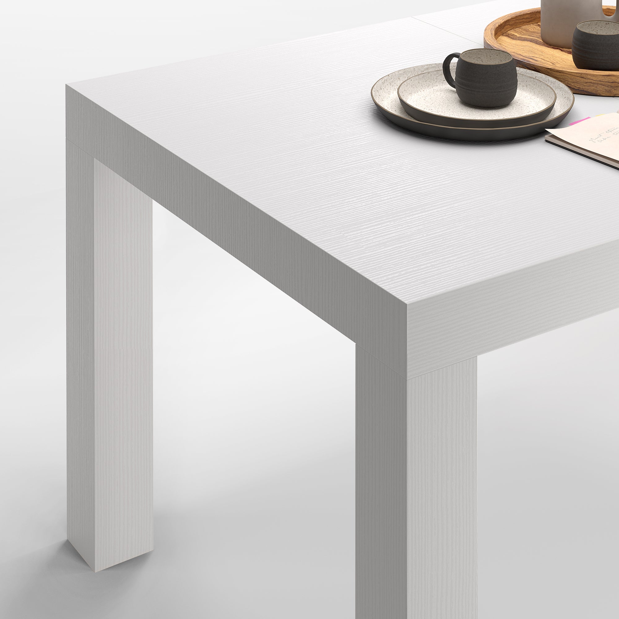 Mesa Extensível First, 120(200)x80 cm, Freixo Branco - Detail image 5
