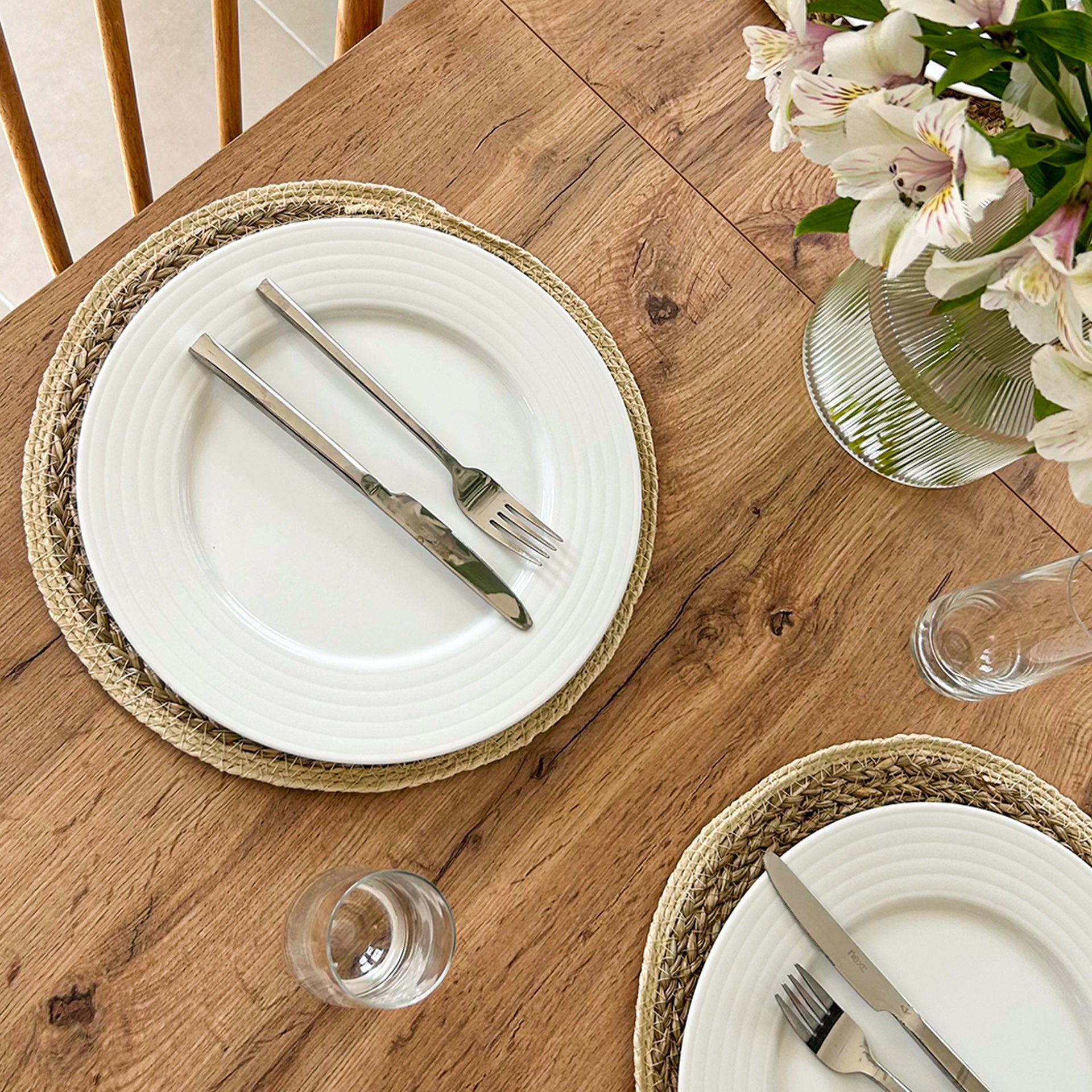 First Extendable Table, 47.2(78.7)x31.5 in, Rustic Oak - Set image 3