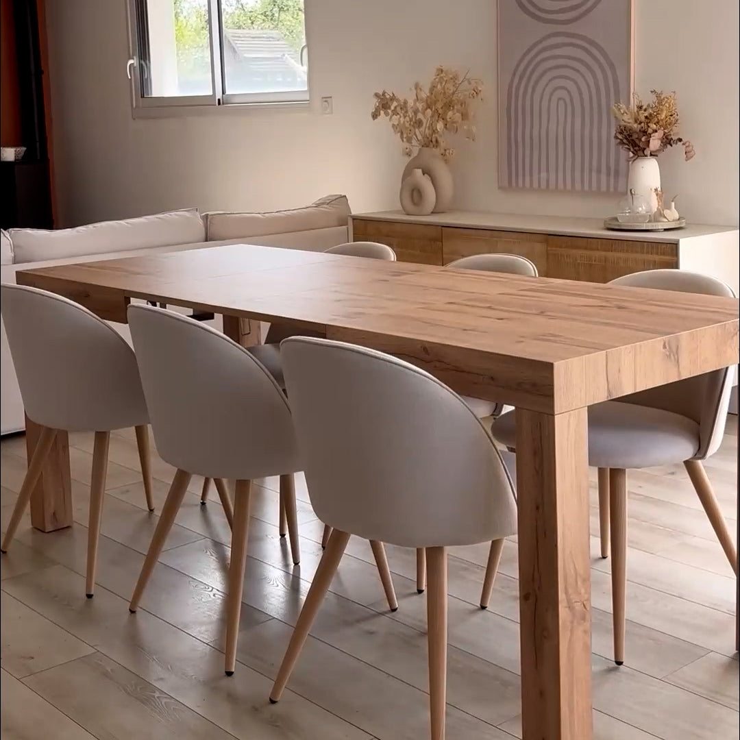 Uitschuifbare tafel, First, 120(200)x80 cm, Zwart Essen