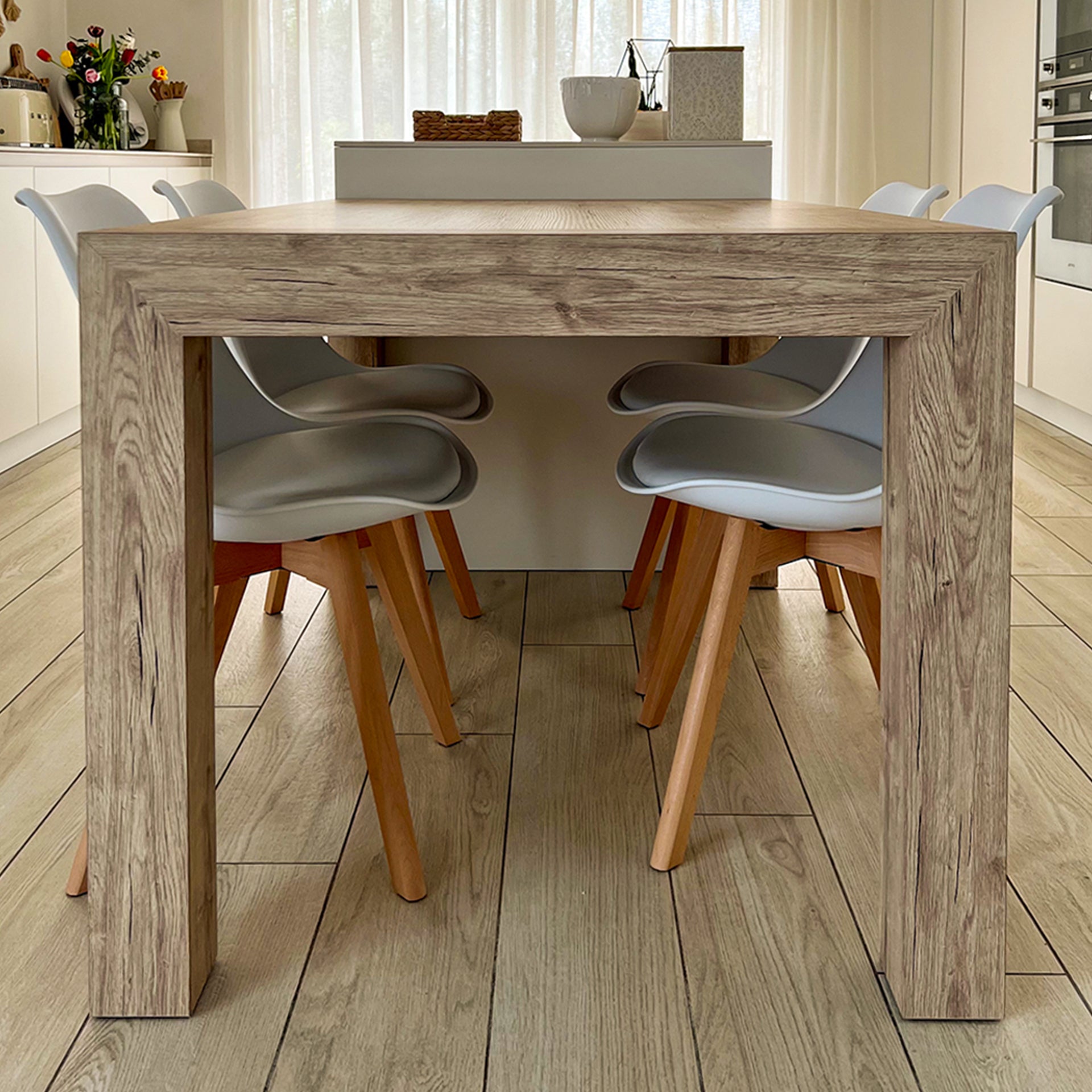 Mesa Extensível Moderna, Iacopo, 140(220)x90 cm, Carvalho - Set image 7