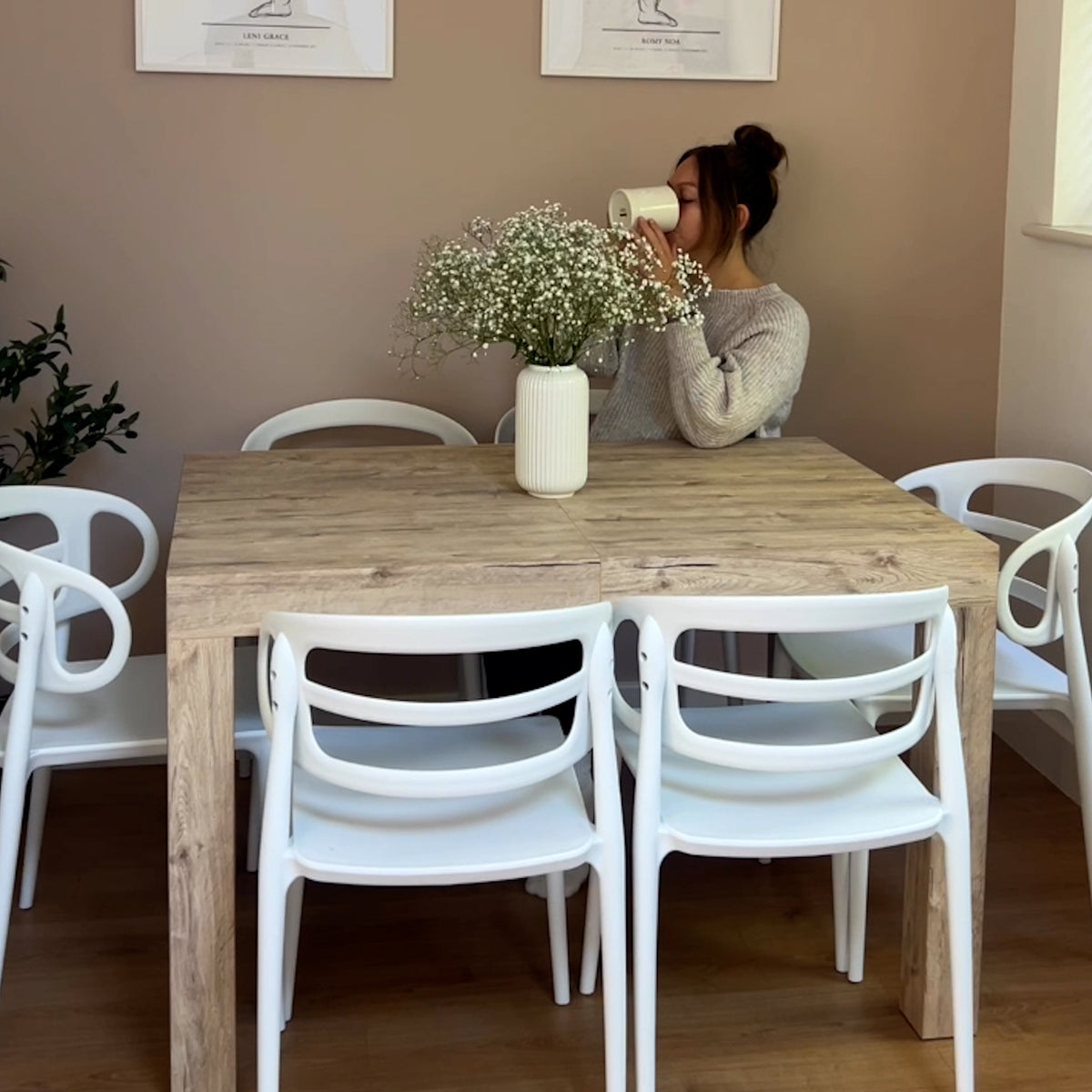Moderne Uitschuifbare Tafel, Iacopo, 140(220)x90 cm, eiken