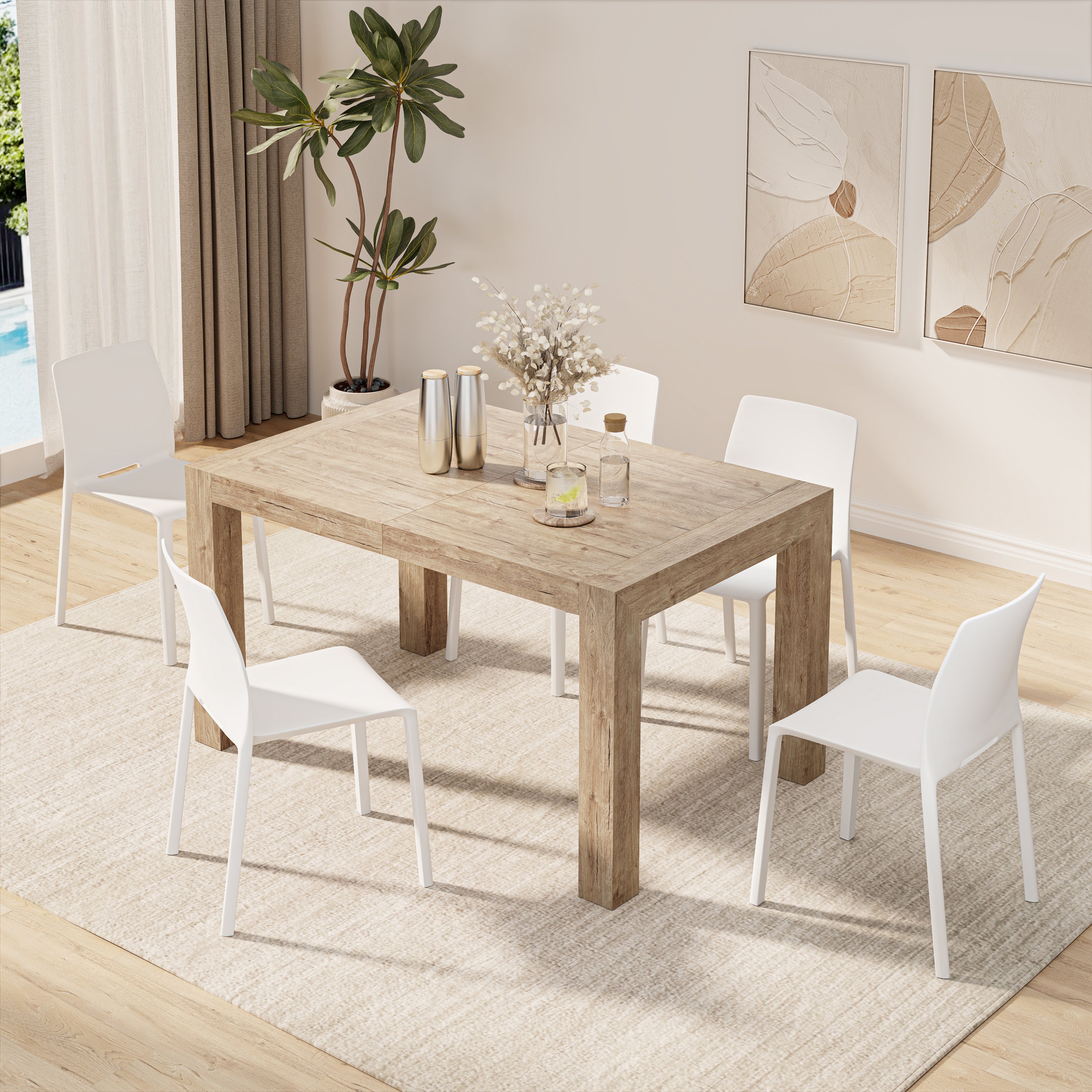 Moderne Uitschuifbare Tafel, Iacopo, 140(220)x90 cm, eiken