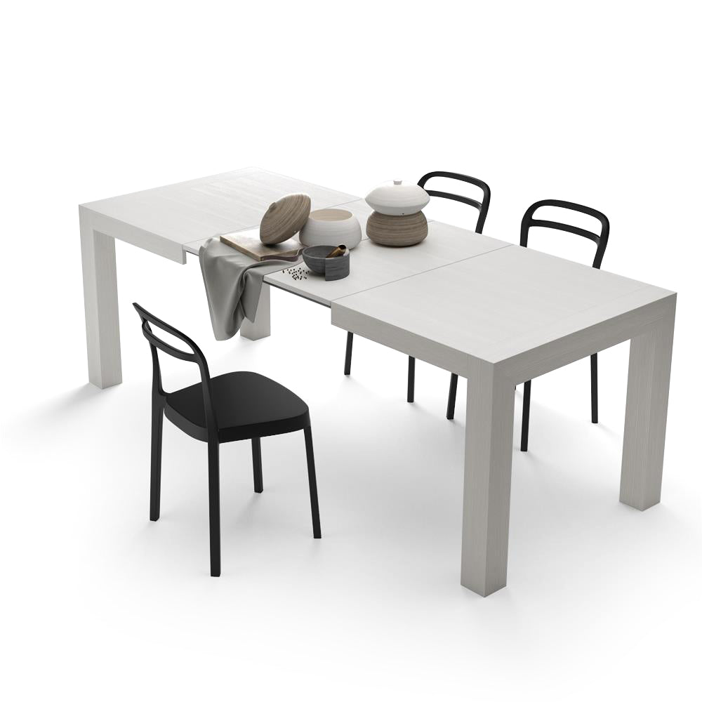 Moderne Uitschuifbare Tafel, Iacopo, 140(220)x90 cm, Wit Essen - Detail image 3