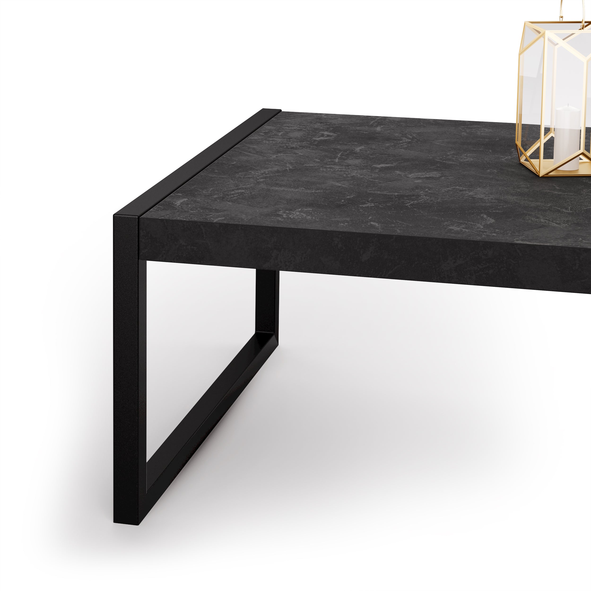 Mesa de centro Luxury, color Cemento negro