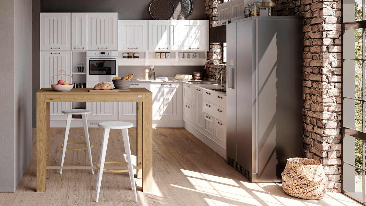 Tavolo Alto Rachele 120x60 cm, Rovere Naturale - Immagine ambientata 1