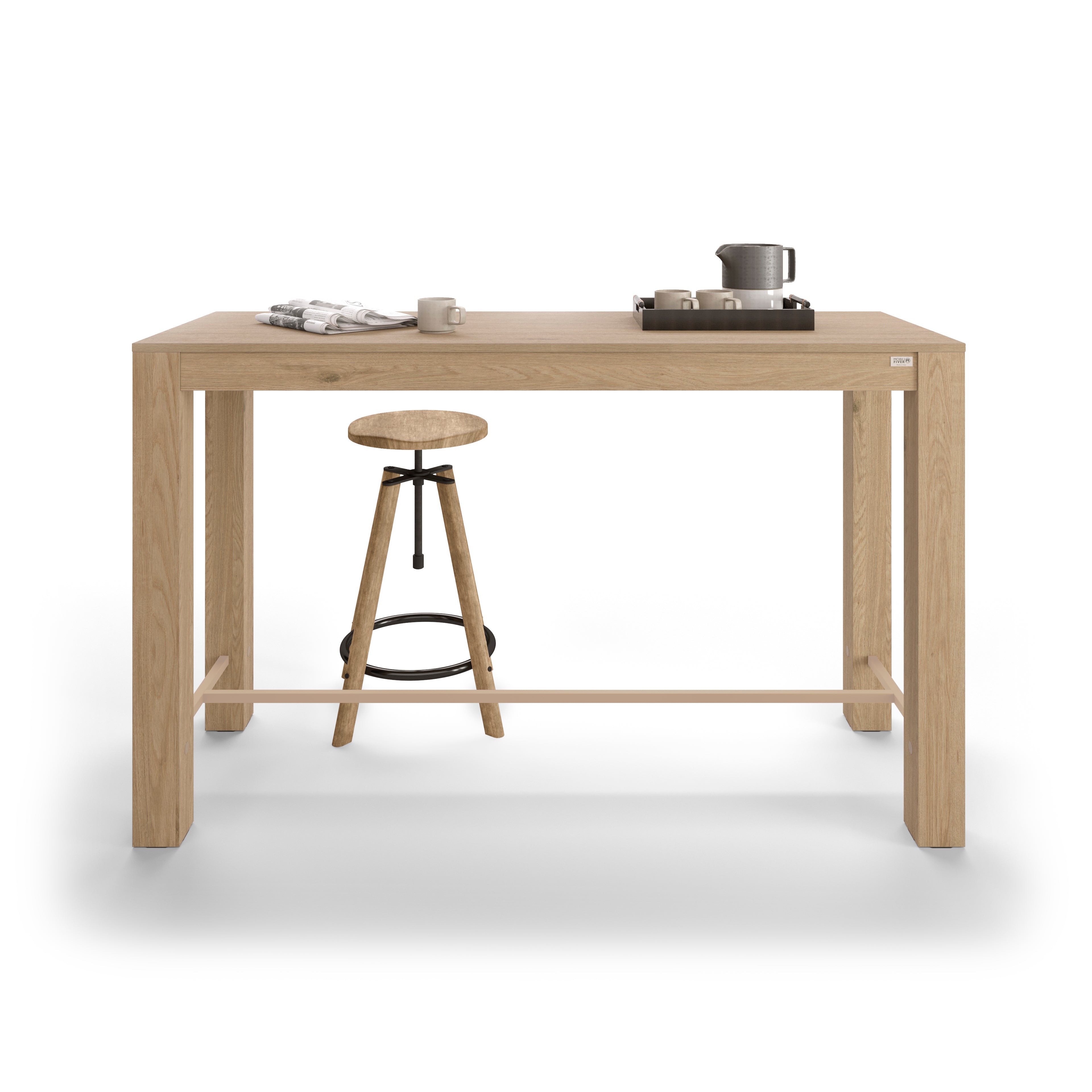 Tavolo Alto Rachele 170x60 cm, Rovere Naturale - Immagine dettaglio 1