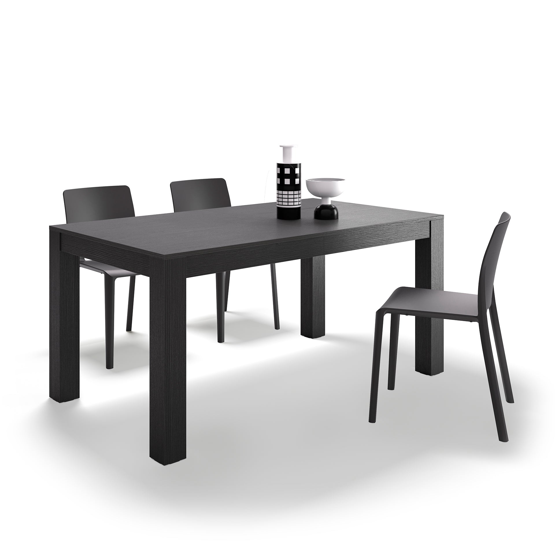 Mesa extensível Rachele 160(225)x90 cm, Freixo Preto - Detail image 3