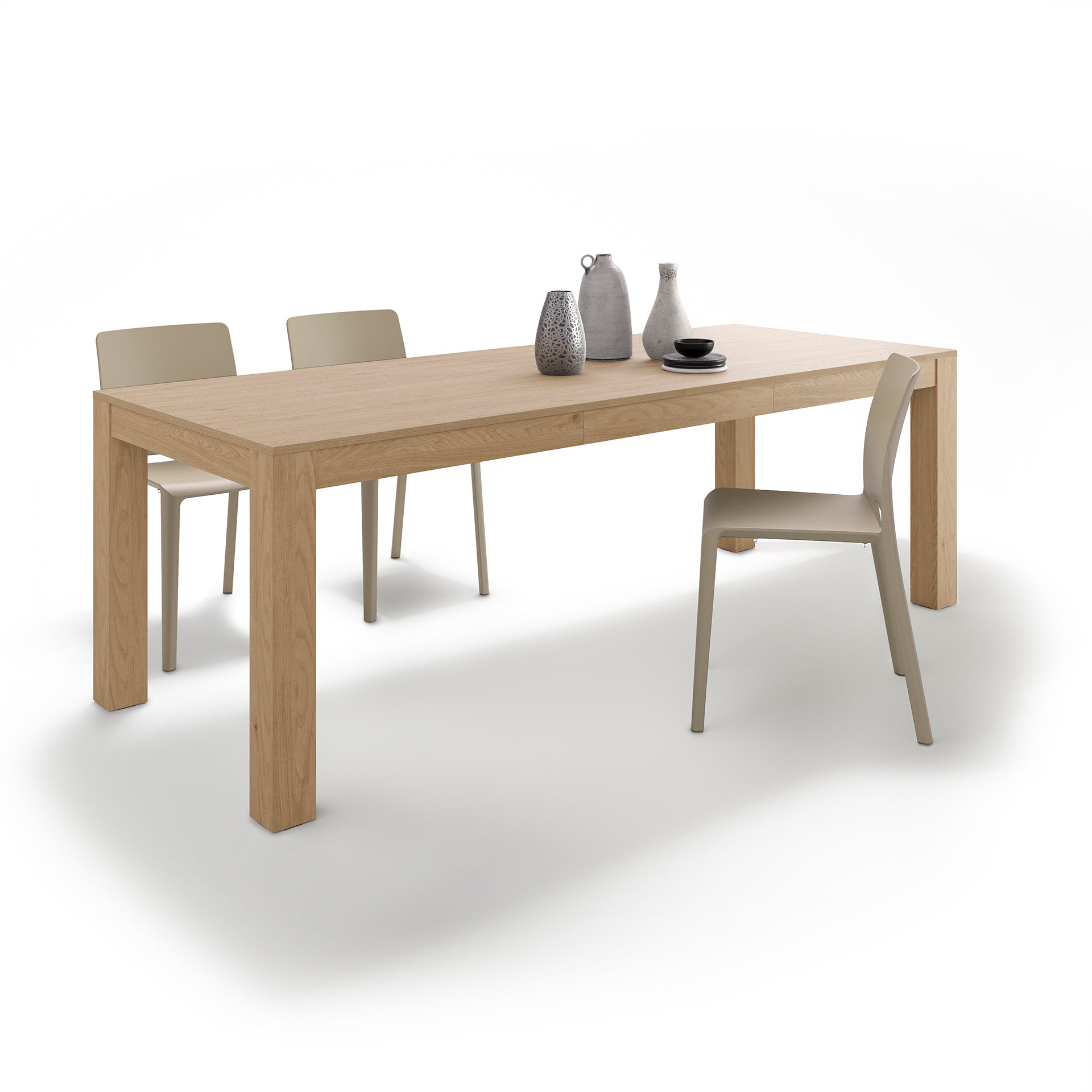 Ausziehbarer Tisch Rachele 160(225)x90 cm, Wildeiche