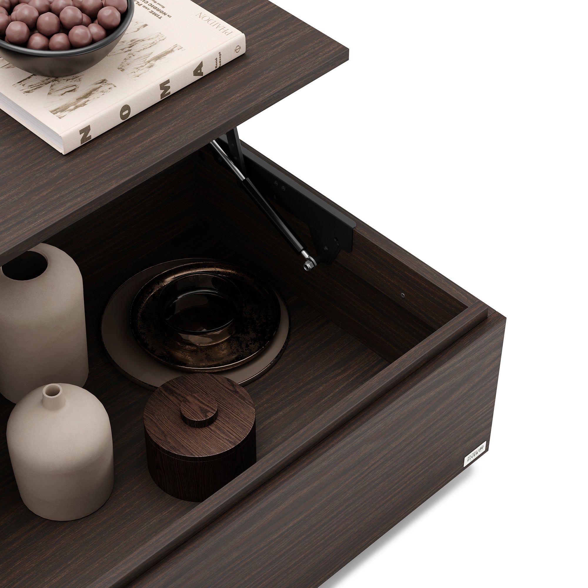 Table basse avec coffre, X, Noyer Américain - Detail image 4