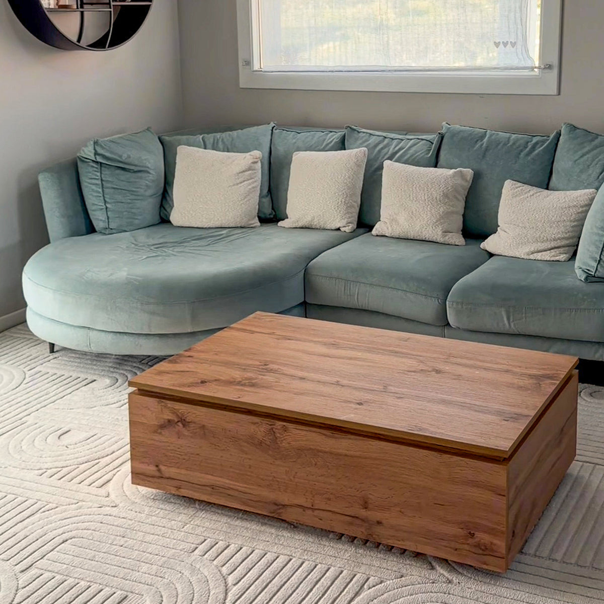 Table basse avec coffre, X, Bois Rustique