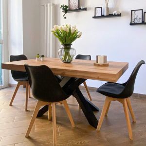 Greta Nordic Style Chairs, Set of 4, Black customer image 3
