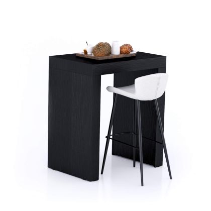Table Haute Evolution 90x60, Frêne Noir avec 2 pieds image principale