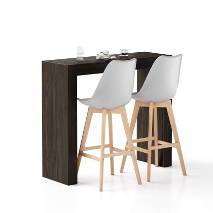 Evolution High Table with Two Legs 120x40, Dark Walnut main image