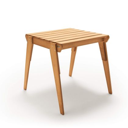 Table de jardin en bois 80 x 80 cm, Elena, Couleur Teck image principale