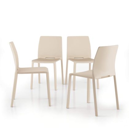 Emma Chairs, Set of 4, Beige