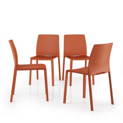 Emma Chairs, Set of 4, Terracotta main image