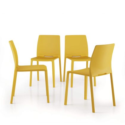 Cadeiras Emma, conjunto de 4, amarelo mostarda imagem principal