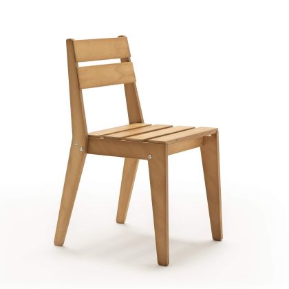 Chaise de jardin en bois, Elena, Couleur Teck image principale