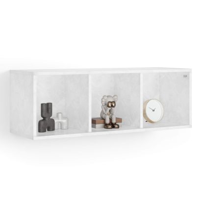 X Wall Unit 104 Without Door, Concrete Effect, White main image