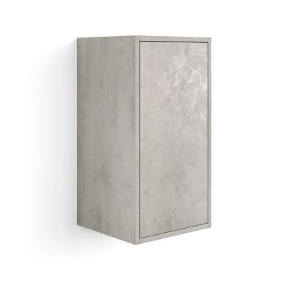 Armário de parede Iacopo 70 com porta articulada, cimento cinza