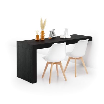 Table de bureau Evolution 180x60, Frêne Noir avec Un Pied