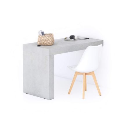 Evolution Desk 120x60 with Wireless Charger, Concrete Grey with One Leg