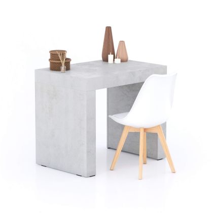 Evolution Fixed Table 90x60, Concrete Effect, Grey with Two Legs main image