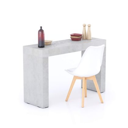 Evolution Fixed Table 120x40, Concrete Grey with Two Legs