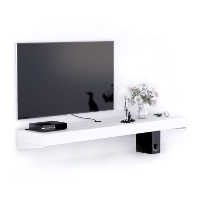 Floating tv stand Evolution 180x40 with Wireless Charger, Ashwood White main image