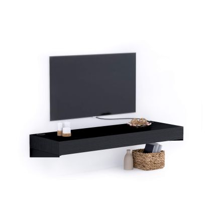Floating tv stand Evolution 120x40 with Wireless Charger, Ashwood Black main image