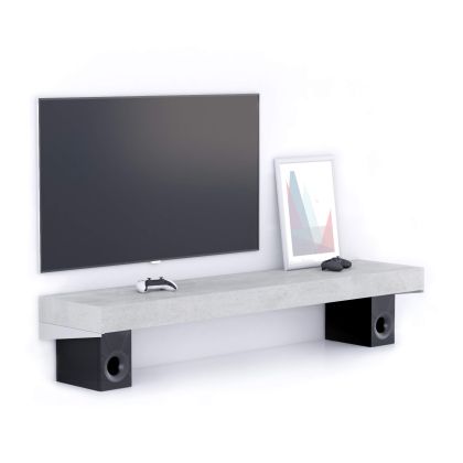 Floating tv stand Evolution 180x40, Concrete Grey