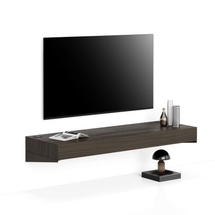 Floating tv stand Evolution with Wireless Charger 120x40, Dark Walnut main image