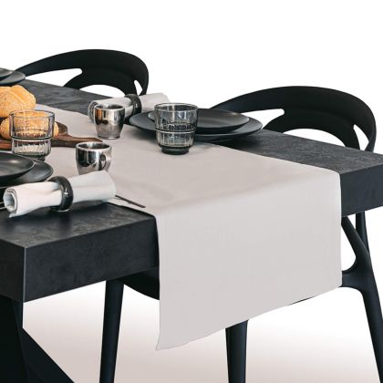 Baumwoll-Tischläufer Gioele 45x280, Hellgrau Hauptbild