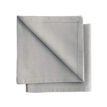Gioele Cotton napkins 35x35, Pack of 2, Light grey main image