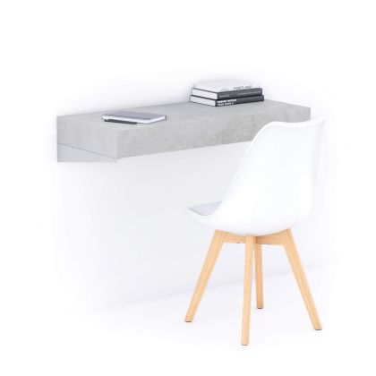 Evolution wall mounted desk 90x40, Concrete Effect, Grey main image