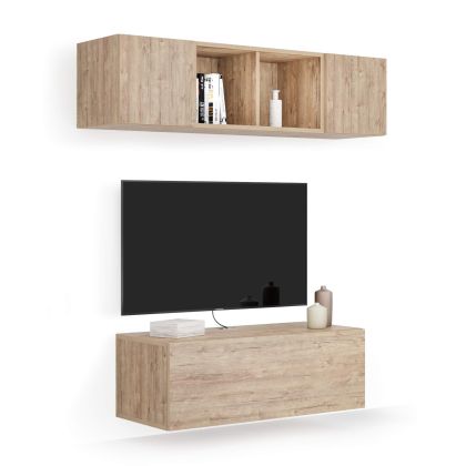Combination 2 Easy Living Room Wall Unit, Oak main image