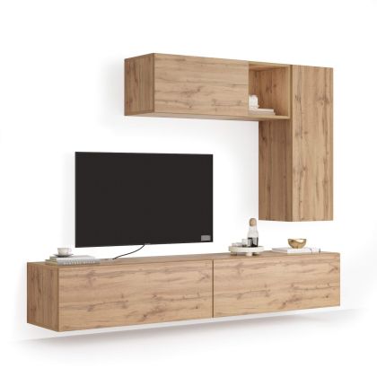 Combination 6 Easy Living Room Wall Unit, Rustic Oak main image