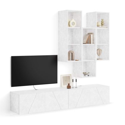 Combination 6 Emma Living Room Wall Unit, Concrete White main image