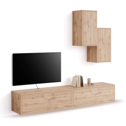 Combination 4 Iacopo Living Room Wall Unit, Rustic Oak main image