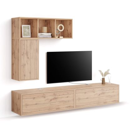 Combination 5 Iacopo Living Room Wall Unit, Rustic Oak main image