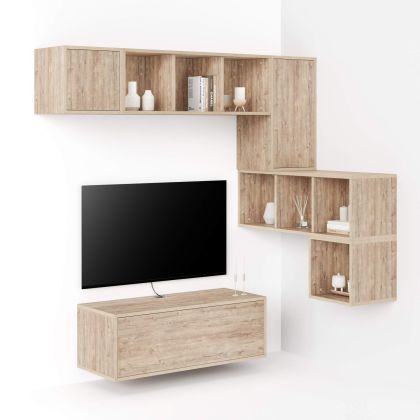 Combination 8 Iacopo Living Room Wall Unit, Oak main image
