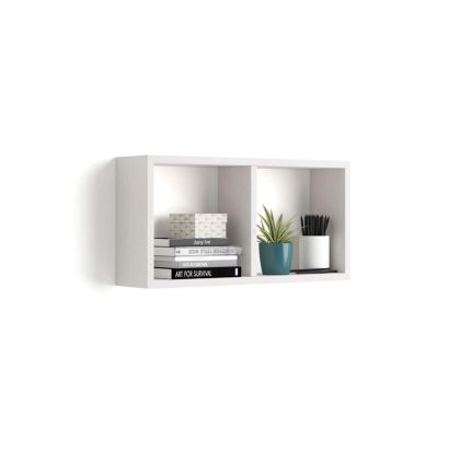 Wall-mounted Cube Shelf, First, Ashwood White