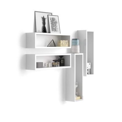 Set of 4 Iacopo cube wall units, High Gloss White main image