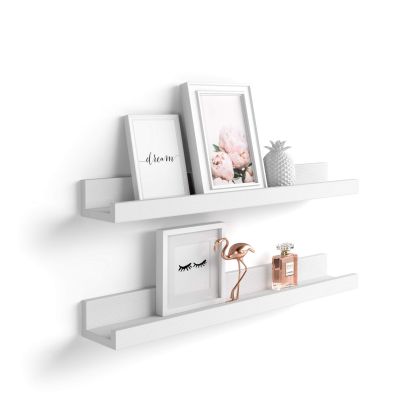Set of 2 First picture shelves, 60 cm, Ashwood White main image